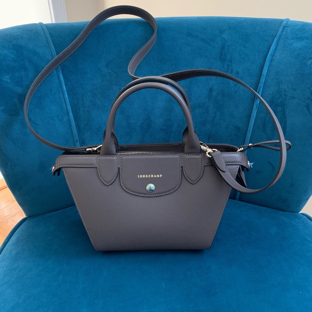 LONGCHAMP Le Pliage Heritage leather satchel